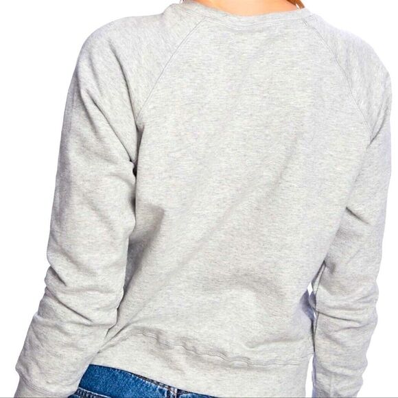 Court & Rowe XS “Hello” in Many Languages Embroidered Crewneck Gray Sweatshirt - Picture 2 of 13